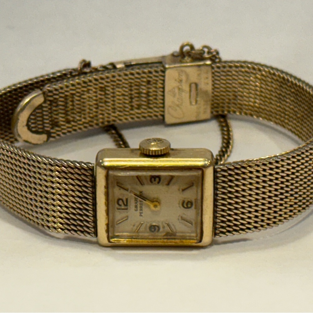 Rare Vintage Girard Perregaux 10k Gold Filled Women’s Watch Mesh Band Working